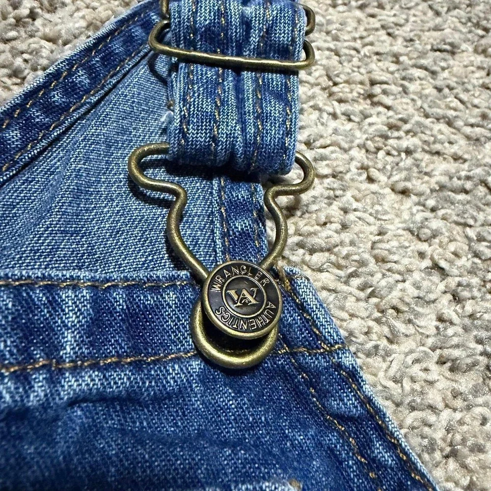 Vintage Wrangler Kids Denim Overalls Size 5T Blue Jeans Carpenter Bib Y2K